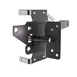JZVXX Self-Locking Gate Gate Latches for Wooden Fences Fence gate Latch for gate PVC Fence Black Carbon Steel Material