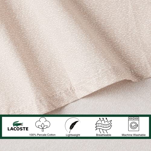 Image of Lacoste Camo Sheet Set, King, Oatmeal