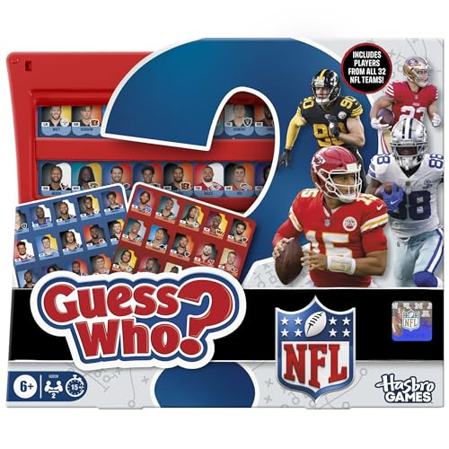 Guess Who? NFL Edition Board Game | Officially Licensed NFL Game for Kids and Families | Ages 6+ | 2...