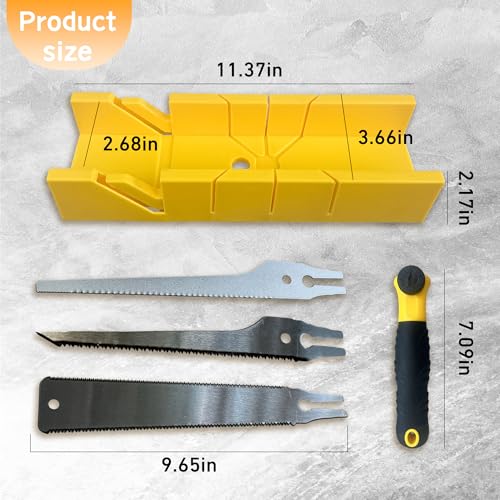 4-Piece Miter Box & Saw Set