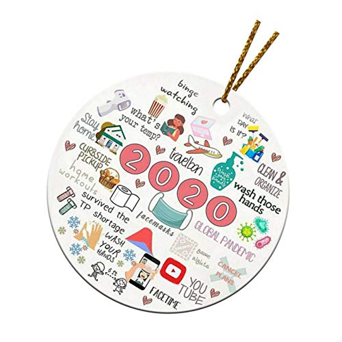 Poiuqew Ornamento de quarentena de 2020 A Year to Forget 2020, ornamento engraçado de quarentena nov