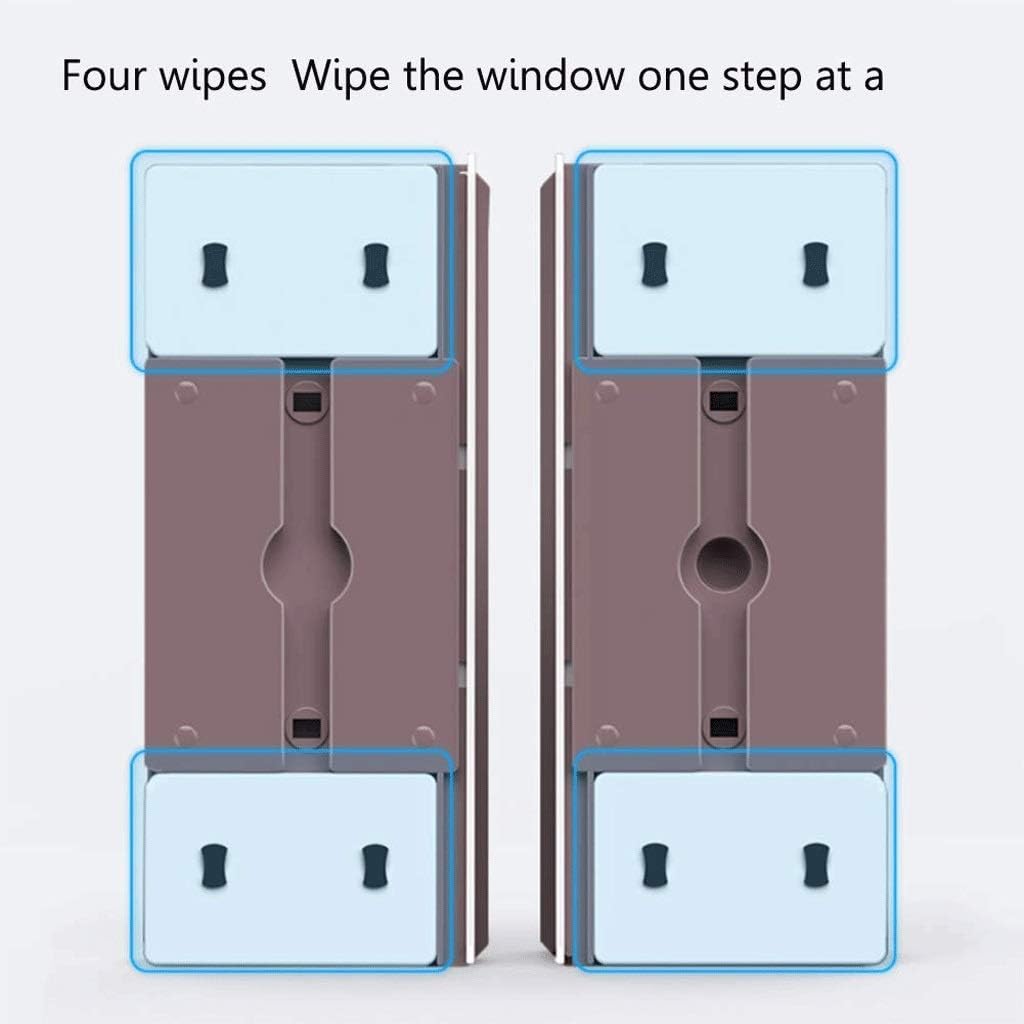 Magnetic Window Cleaner for Single Glazing Fit to Window Thickness - Glider Washing Glass Cleaning Brush Tools for High-Rise