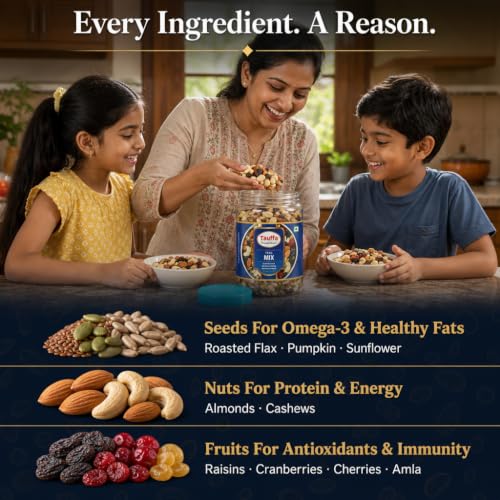 Image of Tauffa Trail Mix 500g | 9 Superfoods | Nuts, Berries & Seeds Mix