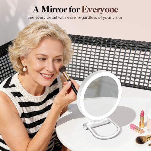 B Beauty Planet 30X/1X Kompaktspiegel mit Beleuchtung – Ansicht 5