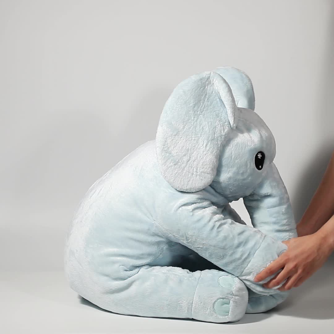 corimori® - Elefant Nio, großes XXL Kuscheltier 55 cm für Kleinkinder, bauschig und weich, kuschel-softe Qualität, blau – Bild 7