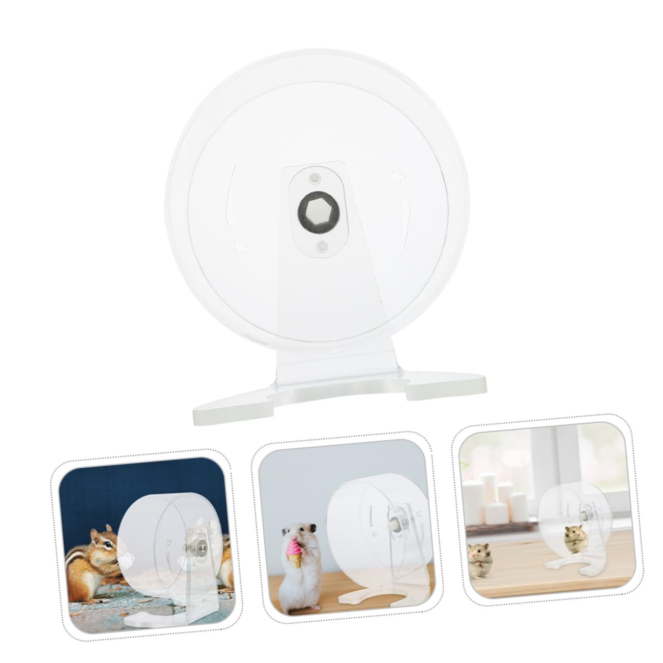 ORFOFE Haustierhamster Laufrad Stummes Hamsterrad Leises Laufrad für Rennmäuse für Kleintiere Lauf Hamsterrad Laufendes Hamster leises Acryl Transparent