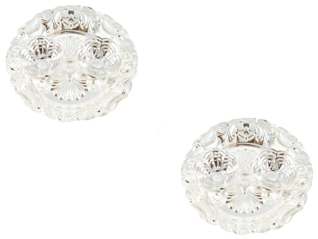 Thali Pooja en argent Deco Alankaram 6 pouces pour rituels #Frienemy-269