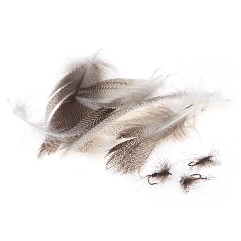 Plumas naturales de pato mallard 50 piezas para atado de moscas miniatura 2