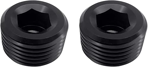 Miniatura 7 de Aluminio 38 "38 pulgadas NPT rosca macho Allen cabeza enchufe de tubería, plateado, paquete de 2