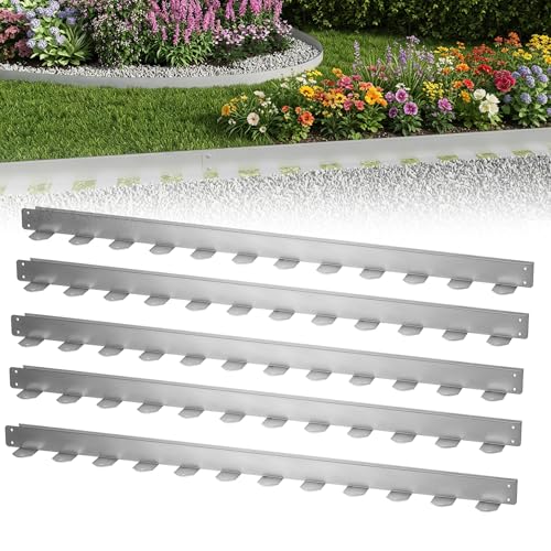 XMTECH Rasenkante Metall 10cmx5m Beeteinfassung verzinkt...