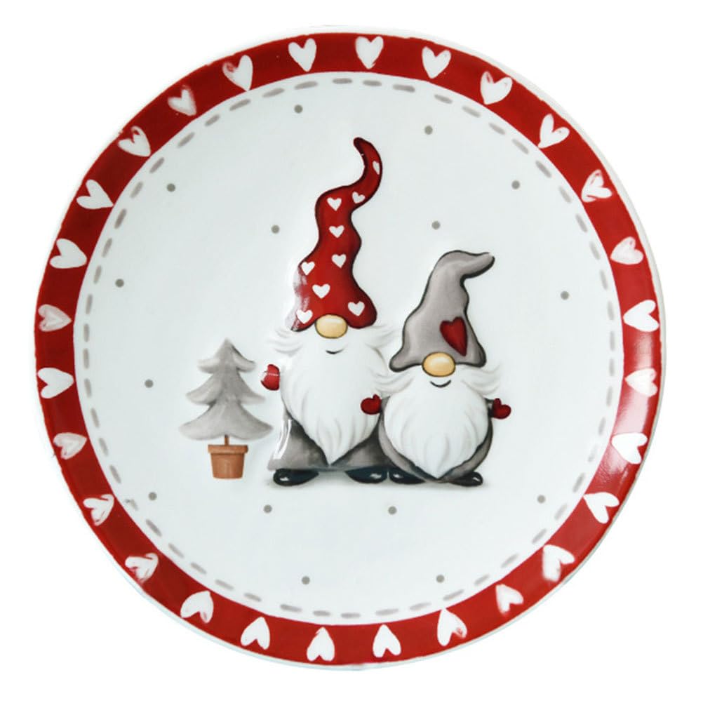 Assiettes De Noël En Céramique Cabilock - Service Apéritif, Bols Et Plats Pour Chips, Sauces Et Desserts