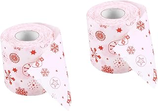 BESTOYARD 2 Peças De Papel Higiênico Impresso Guardanapo De Papel Higiênico Tecido De Banheiro Decoração De Banheiro De Natal Lembrancinhas De Festa De Natal Presentes De Pegadinha Tecido