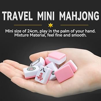 Chinese Style Game Play Chinese Mahjong Game, 144 Tiles With Portable Handbag For Travel Family Leisure Entertainment Table Mahjong Tiles