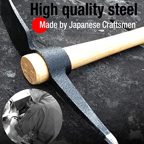Japanese Craftsmanship Small Pick Mattock Heavy Duty Digging Tool For Cultivating And Weeding. #TOP1