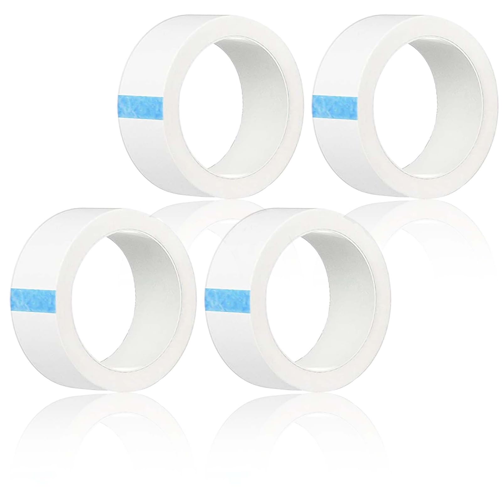 YAZANY4 Rolls Micropore Tape, Micropore Surgical Tape, Microporous Tape Easy Tear First Aid Fixing Gauze Medical Tape Earring Cover Up Tape 1.25cm X 9.1m