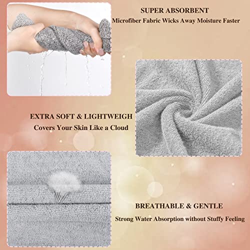 QZUnique Bath Wrap Towel with Straps Women Shower Robes Turban&Headband Bathrobe Dress with Straps Adjustable Closure2