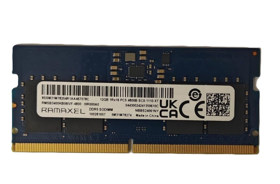メモリー RAMAXEL DDR5 SODIMM 12GB Amazon.in: Buy Laptop RAM 12GB 4800MT/s DDR5 SODIMM RAMAXEL
