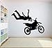 Adesivi murali Camera dei bambini Soggiorno Camera da letto Adesivi Motocross Competizione Prestazioni Sport estremi Dormitorio per studenti della gioventù Camera da letto 72x57 cm
