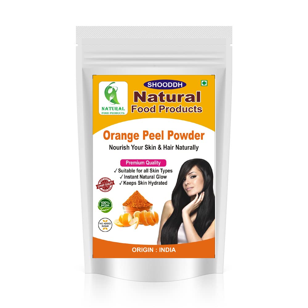 SHOODDH Pure and Natural Double Filtered Orange Peel Powder For Skin, Face Pack Mask for Fairness, Tanning & Glowing Skin