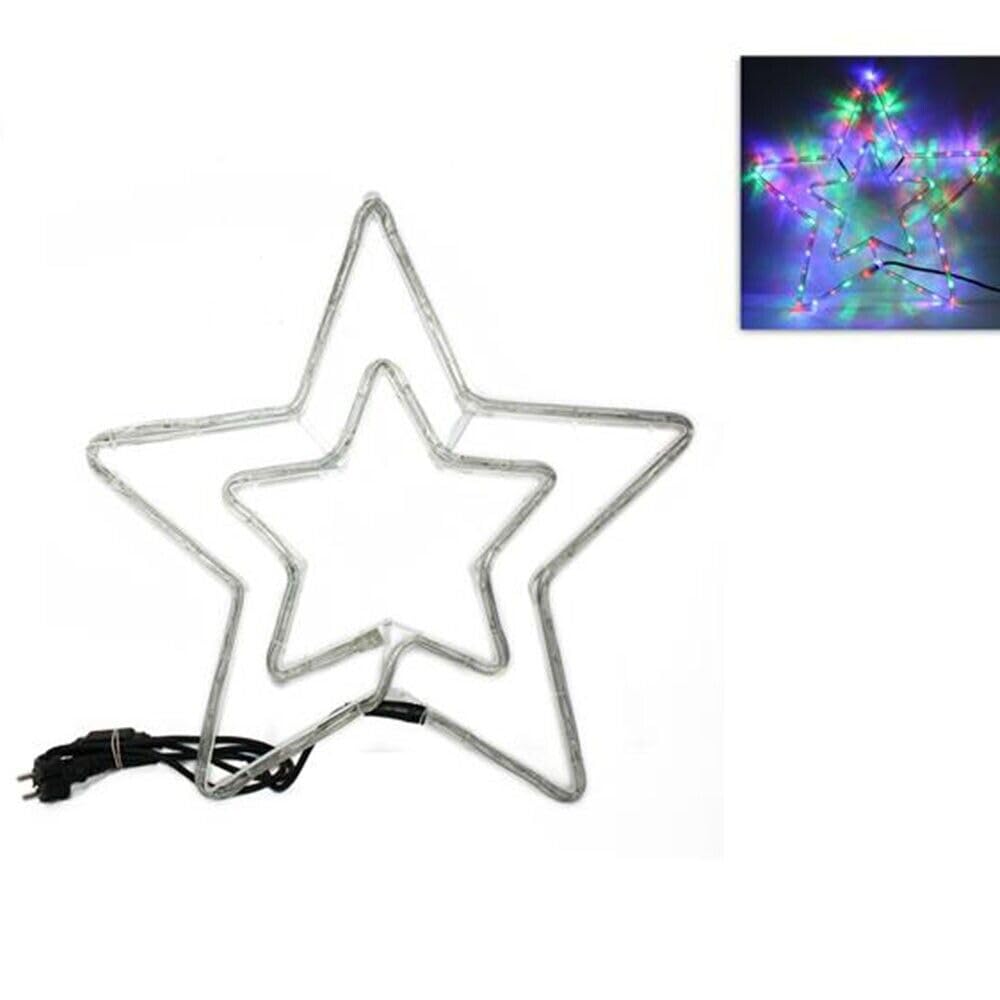 Stella luminosa grande 54cm da interno o esterno addobbo feste di natale 96 luci Effetto Scintillante Decorazione natalizia da Appendere terrazzo balcone porticati (multicolor)