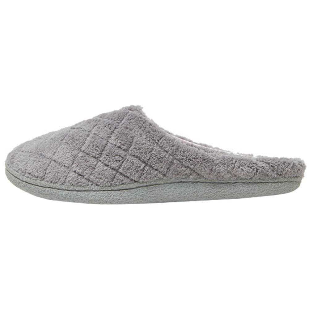 Dearfoams Women's Leslie Washable Memory Foam Terry Clog with Wide Widths Slipper