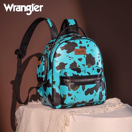 Image of Montana West Wrangler Cow Print Backpack Cute Daypacks Large Bookbag Purse for Women WG133-8603TQ