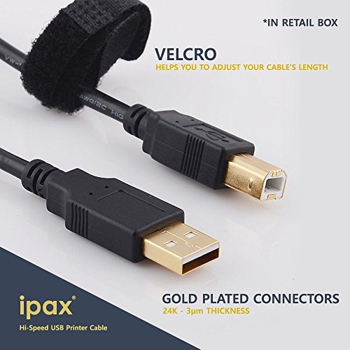 Ipax Usb Printer Cable And Power Cord Compatible With Hp Laserjet Pro P1109W P1102W M254Dw M281Fdw M402Dw M404Dn M426Fdn M428Fdw M454Dw M476Nw M479Fdw #TOP5