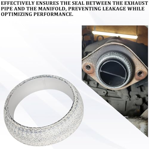 Image of Exhaust Donut Gasket 2PCS 2.5inch Exhaust Manifold Gasket Grade Graphite Material Donut Gaskets Seal Muffler Ring Replacement Prevent Leaking Between Exhaust Pipe and Exhaust Manifold