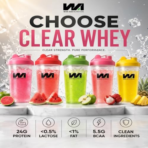 Image of Clear Whey Isolate 90% | 24g Protein Per Serving | 5 Servings | 28 G | 0.5% Lactose, 1% Fat, 0 Sugar | Fast Absorbing, Zero Bloating, Easy to Digest | Fast Muscle Recovery (ASSORTED)
