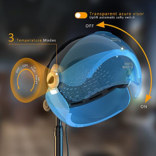 Deer Beauty Professional Standing Hair Dryer - 1875W Floor Standing Hooded Dryer Hair Bonnet With Ionic Generator For Professional Salon Station Spa Home Use Hair Drying Treatment Adds Shine Volume #TOP1