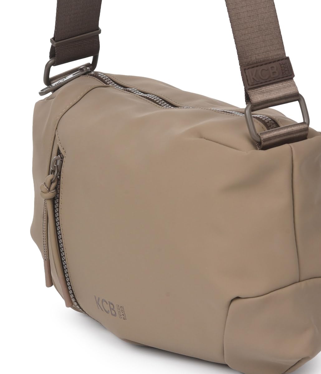 KCB Bandolera Grande Cord | Gran Capacidad y Organización | Bolsillos Multiusos con Cremallera | Material Resistente | Asas Ajustables | 100% Vegano