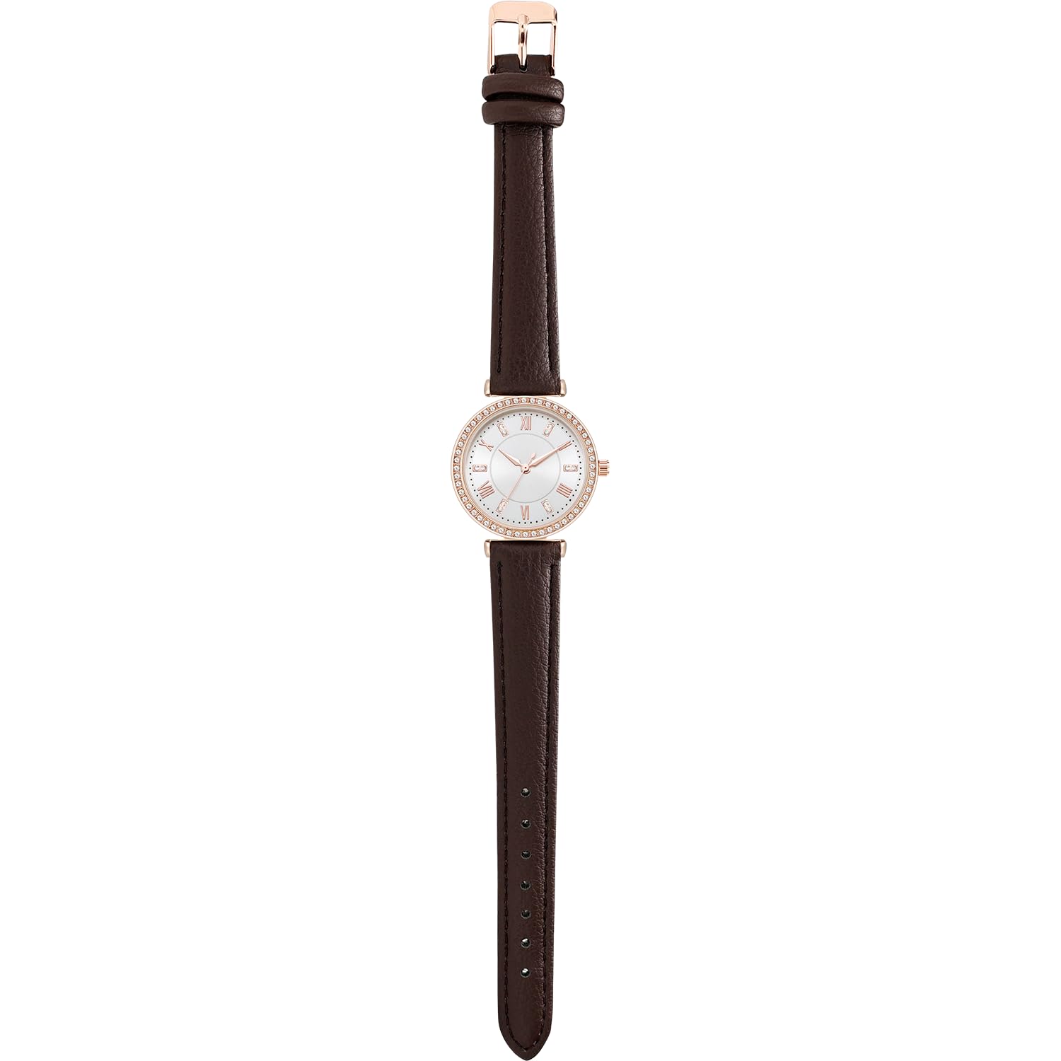 NUOVO Reloj de Cuarzo Analógico para Mujer - Elegante Con Correa de Cuero Negro o Blanco