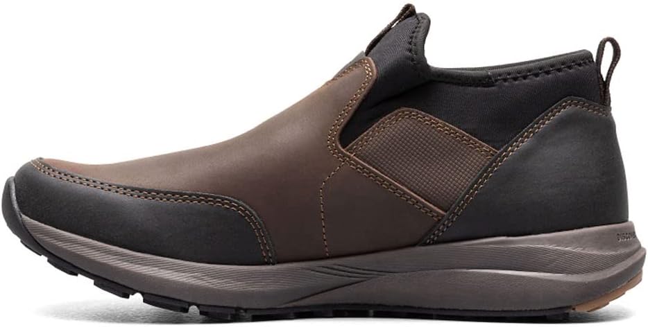 Nunn Bush Men's Excursion Moccasin Toe Slip-On Water Resistant Pull On Boot Chelsea, Brown Crazy Horse, 10