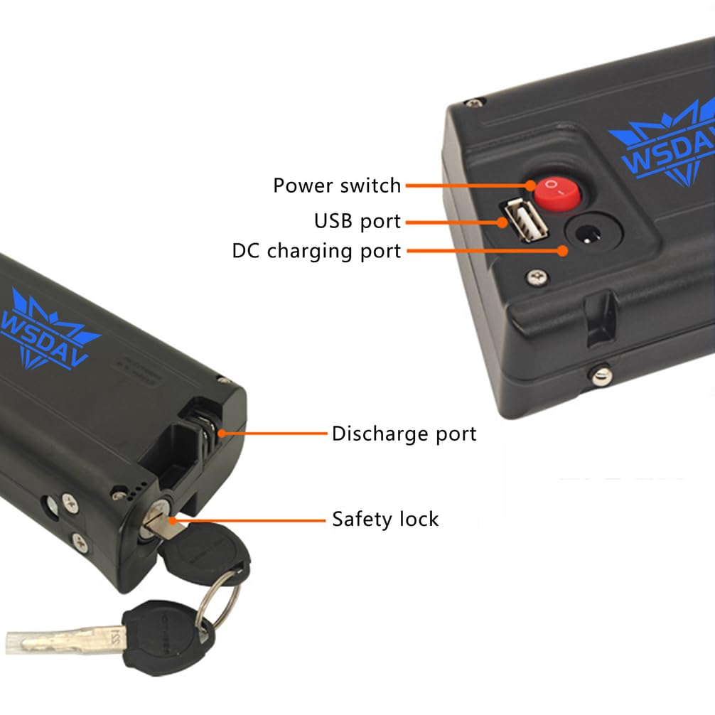 Batteria per e-Bike 24V 10Ah 12.8Ah 14Ah Batteria al Litio 36V 7.8Ah 8.7Ah 10.5Ah Batterie di Forma Curva con Caricabatterie