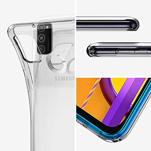 Image of Spigen Liquid Crystal Back Cover Case Compatible with Samsung Galaxy M21, M21 2021 Edition and M30S (TPU | Crystal Clear)