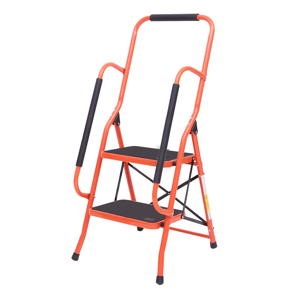 Buy LUISLADDERS Folding 2Step Safety Step Ladder Padded Side Handrails
