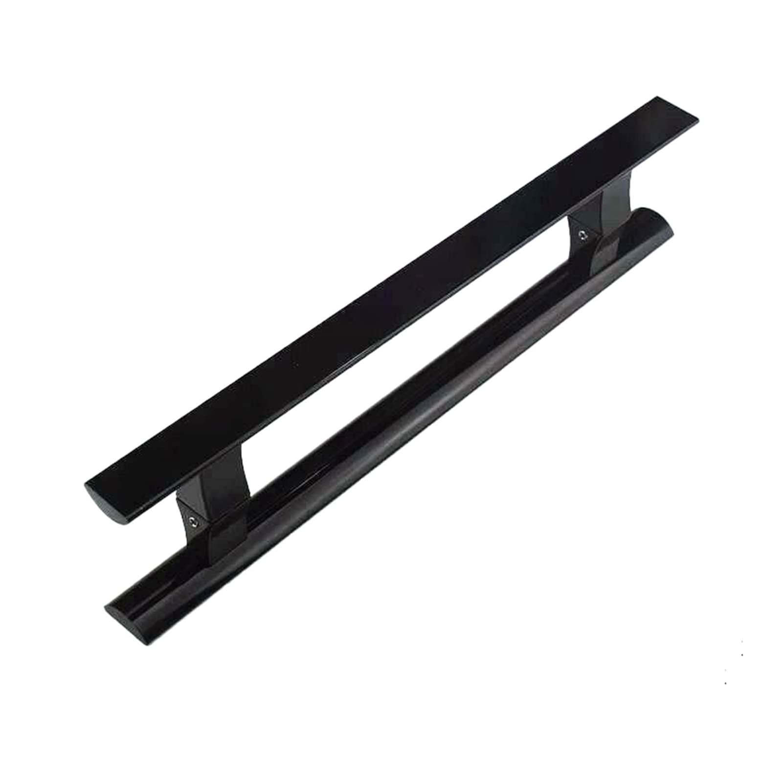 Poignée de porte en verre noir aluminium pour porte en bois intérieure