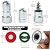 LotFancy Battery Terminal Cleaners (2 pcs), Plus 12 pcs Battery Terminal Anti-Corrosion Fiber Washers (6 Red & 6 Green) for Car Marine RV