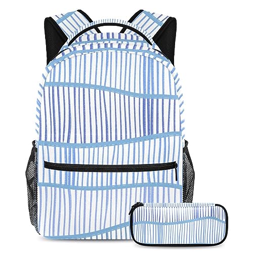 Sac à dos à rayures dégradées pour soulager le dos des collégiens