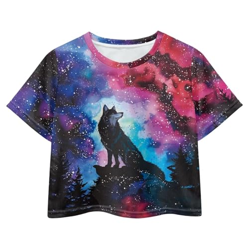 Image of 4th of July Shirt for Girls 7-8 Years US Flag Crop Tops Kids Outfit Independent Day Graphic Tee-