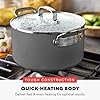 GreenPan x Bobby Flay 6QT Stockpot with Glass Lid, PFAS-Free Diamond Ceramic Nonstick Pot, Induction Suitable, Easy Clean Dishwasher & Oven Safe, Quick Heating, Pasta, Soups, Graphite