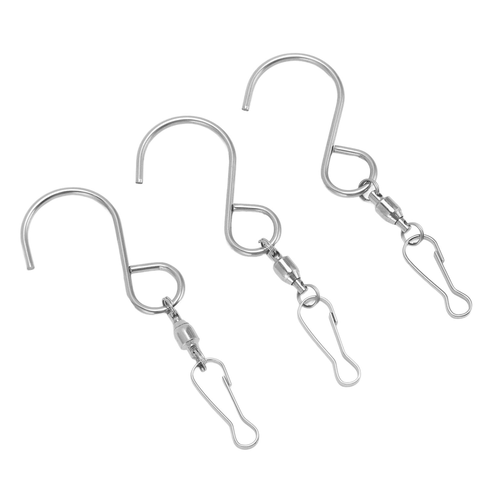 10 pezzi ganci girevoli clip per appendere girandole vento campanelli eolici twisters di cristallo strumenti per feste cucina camera da letto ganci rotanti a S  15