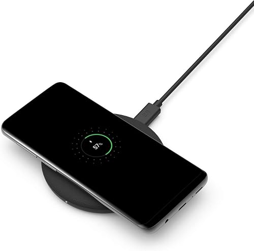 Miniatura 2 de PureGear, Almohadilla de carga inalámbrica rápida con certificación Qi de 7.5 W10 W, compatible con Galaxy S20, S10, S9, S8, Note 10, 9. iPhone 12,