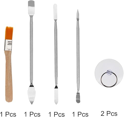 Miniatura 3 de HARFINGTON Juego de herramientas de reparación electrónica 6 en 1, barra de palanca de acero inoxidable Kit de barra de palanca plana para