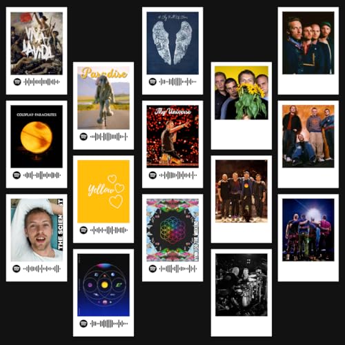 Image of Funk You Store Coldplay Poster | Coldplay Polaroids Mini Posters Kit (Set of 15) | Collage Kit Polaroid Size (8 x 6 cm) Posters for Phone Accessories, Bedroom, Office, Living room (Coldplay)