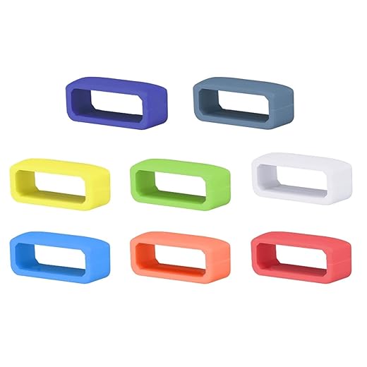 Fastener Rings Compatible for Garmin Vivofit 1/2/3/Vivofit Jr/Vivifit Jr 2/Vivofit Jr 3/Vívosmart HR Bands Keepers, 22mm Silicone Rubber Replacement Watch Band Loops Retainer Holder, Colorful-8 Pack