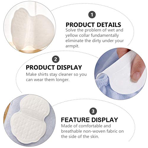 EXCEART Almofadas de axila para suor descartáveis, absorventes, axila sem suor, proteção de axila pa