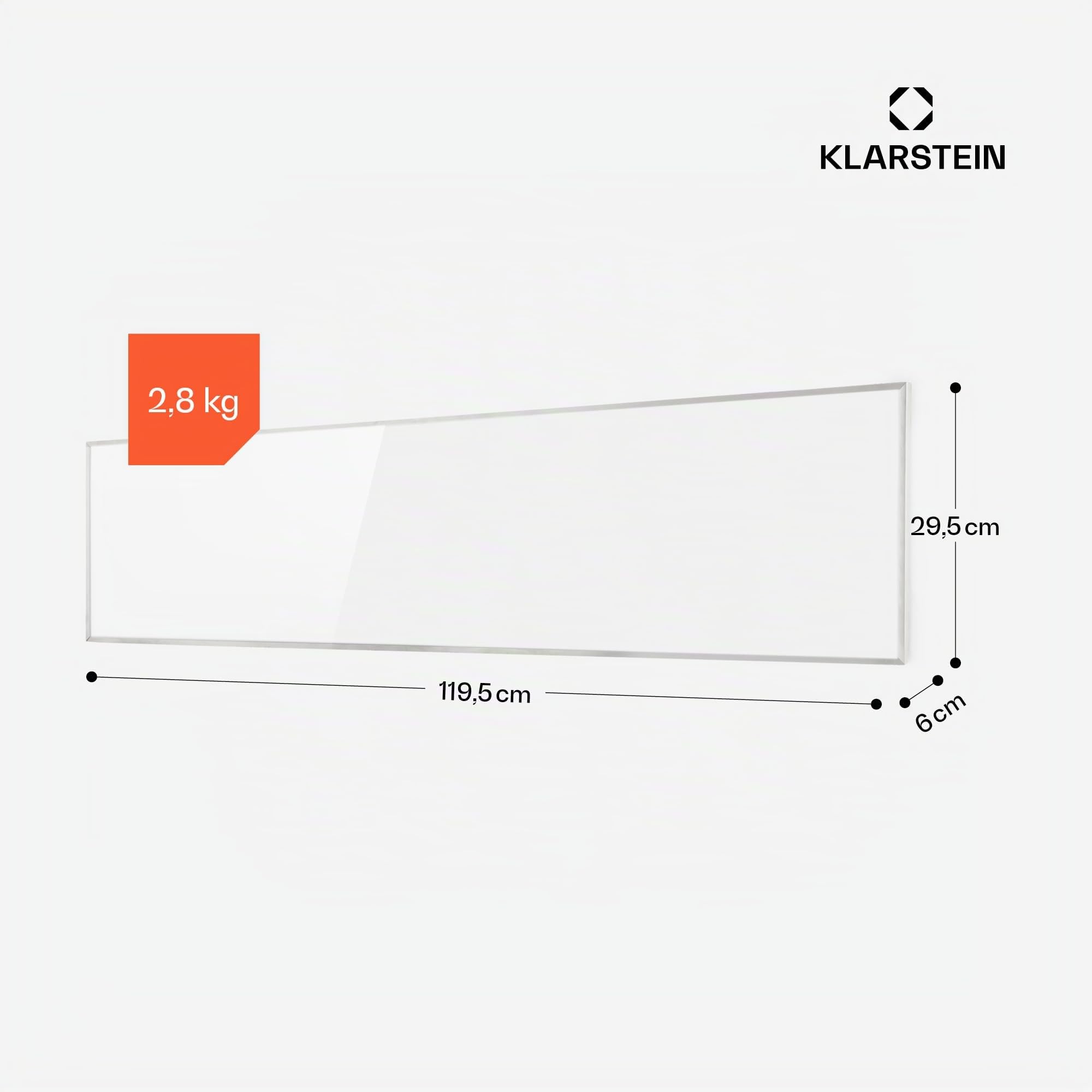 Klarstein Air Radiador Electrico Bajo Consumo Infrarrojo de 360W para Casa, Mando a Distancia, Detector Ventanas Abiertas, Termostato, Radiadores Infrarrojos Pared, Calefactores Sin Emisión de CO2