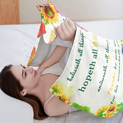 Boopbeep Healing Throw Blanket With Inspirational Thoughts And Prayers- Religious Soft Throw Blanket Inspirational Blankets And Throws 50X60 Inch Throw Blankets Perfect Caring Gift For Men & Women #TOP5