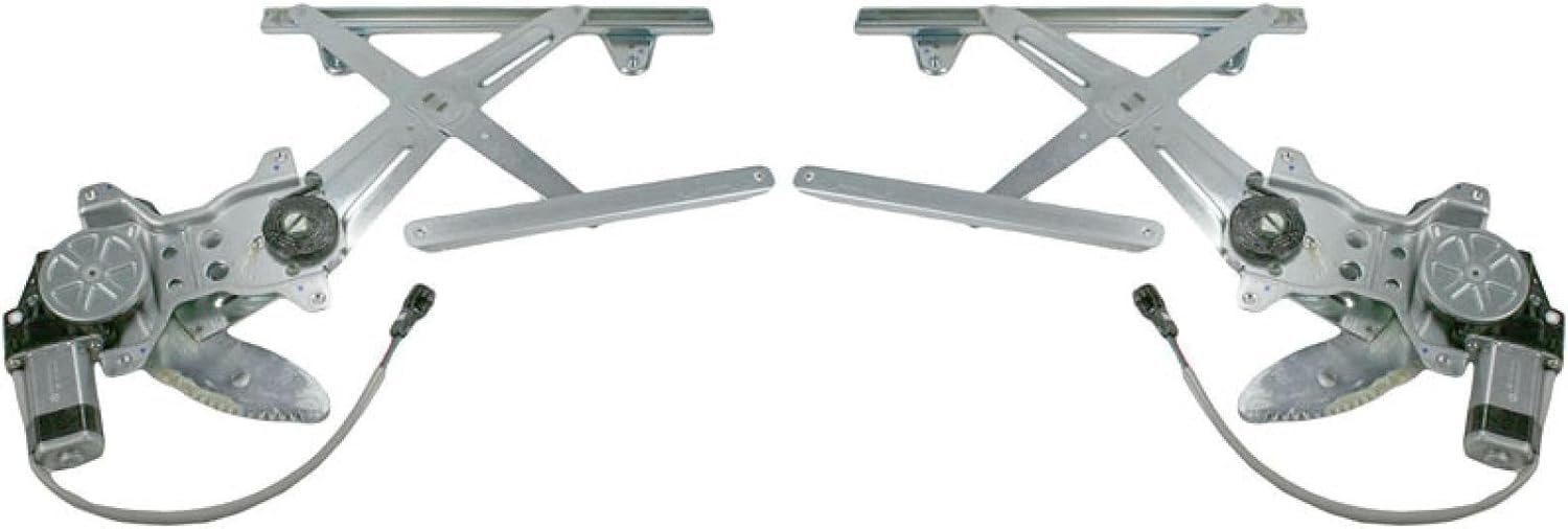 Power Window Regulators w/Motor Rear Set Left & Right 2 Piece 741-829 741-830 WRA50376